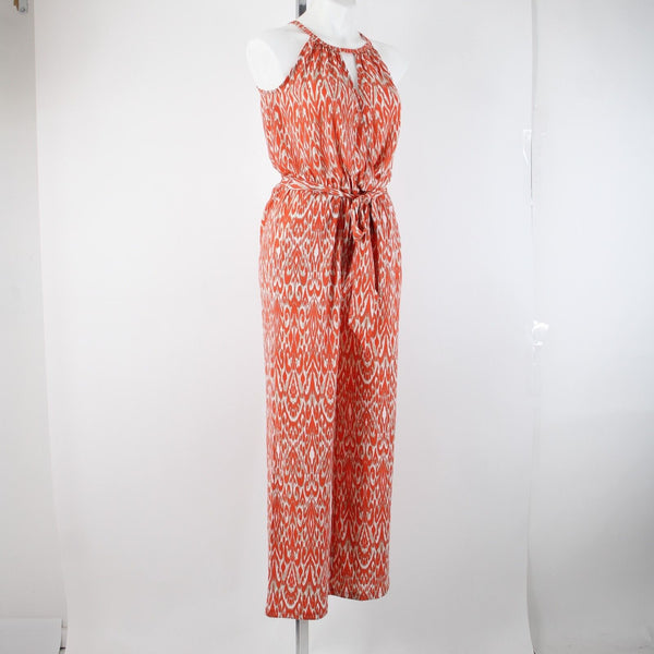 Studio By JPR NEW $79 Sz XS Peach Orange Multi Echo Retro Polyester Jumpsuit