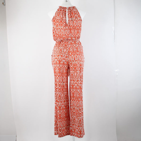Studio By JPR NEW $79 Sz XS Peach Orange Multi Echo Retro Polyester Jumpsuit
