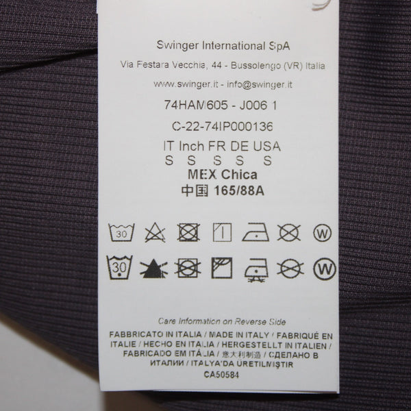 Versace Couture Top NEW $350 Argento Sz S Silver Shimmer Texture Nylon Blend Top