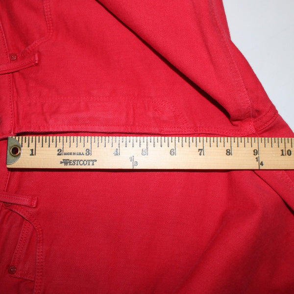 Mother Jeans The Dazzler Ankle Sz 24 x 27 Red Denim Cotton Poly Jeans