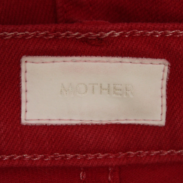 Mother Jeans The Dazzler Ankle Sz 24 x 27 Red Denim Cotton Poly Jeans