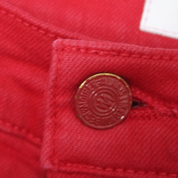 Mother Jeans The Dazzler Ankle Sz 24 x 27 Red Denim Cotton Poly Jeans
