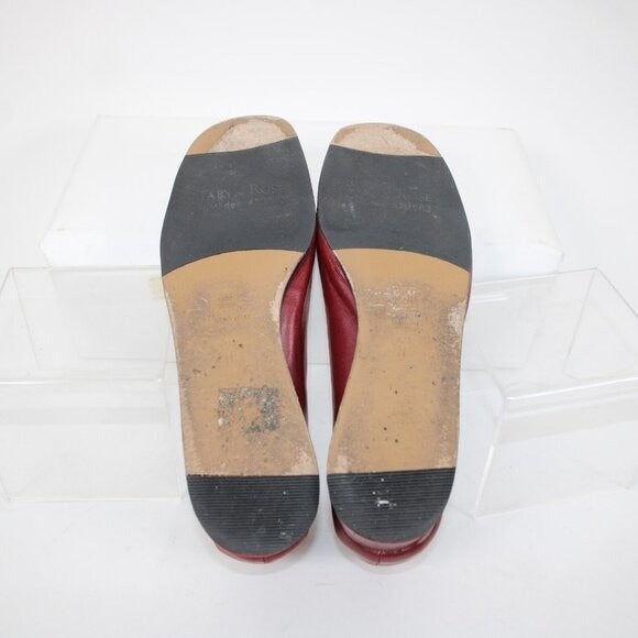 Taryn Rose Kristy Nappa Sz 39.5 M Red Leather Upper Inner 1.25" Wedge Heels
