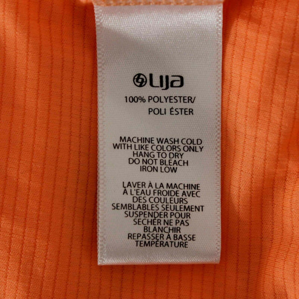 Lija Sz SP Orange Strappy Back 100% Polyester Active Wear Top