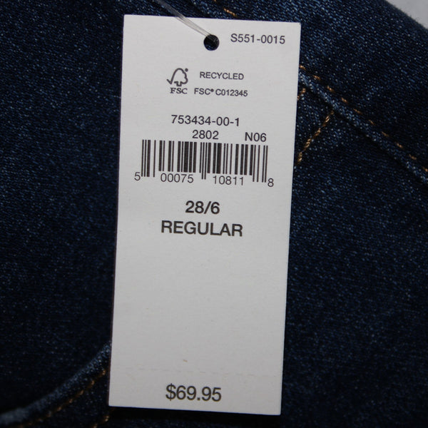 Gap NEW $70 Universal Jegging Sz 26r x 28 Blue Denim Distressed Cotton Jeans