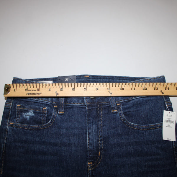 Gap NEW $70 Universal Jegging Sz 26r x 28 Blue Denim Distressed Cotton Jeans