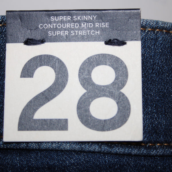 Gap NEW $70 Universal Jegging Sz 26r x 28 Blue Denim Distressed Cotton Jeans