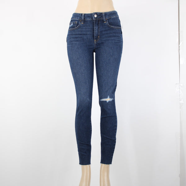 Gap NEW $70 Universal Jegging Sz 26r x 28 Blue Denim Distressed Cotton Jeans
