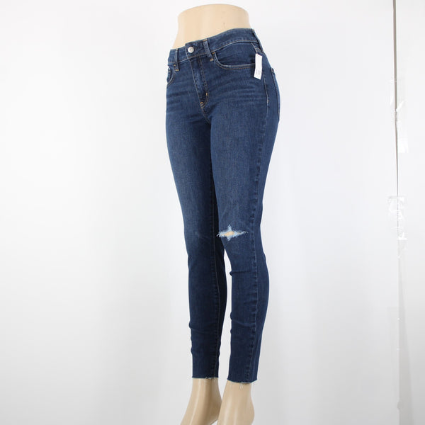 Gap NEW $70 Universal Jegging Sz 26r x 28 Blue Denim Distressed Cotton Jeans