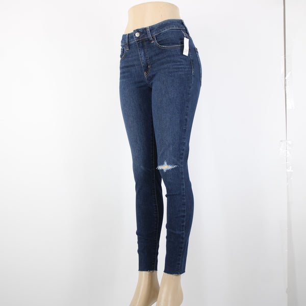Gap NEW $70 Universal Jegging Sz 26r x 28 Blue Denim Distressed Cotton Jeans