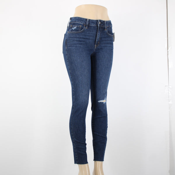 Gap NEW $70 Universal Jegging Sz 26r x 28 Blue Denim Distressed Cotton Jeans