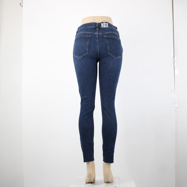Gap NEW $70 Universal Jegging Sz 26r x 28 Blue Denim Distressed Cotton Jeans