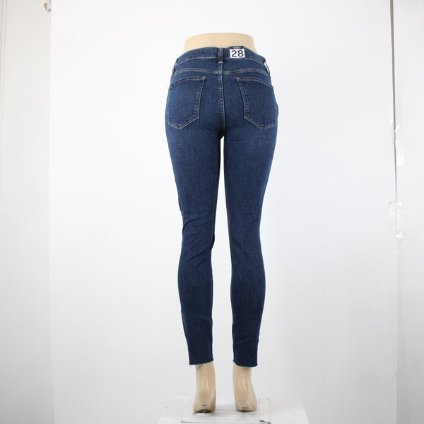 Gap NEW $70 Universal Jegging Sz 26r x 28 Blue Denim Distressed Cotton Jeans