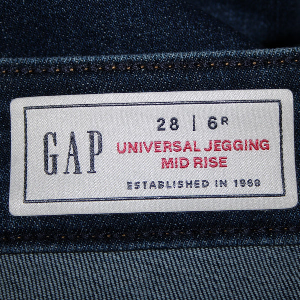 Gap NEW $70 Universal Jegging Sz 26r x 28 Blue Denim Distressed Cotton Jeans
