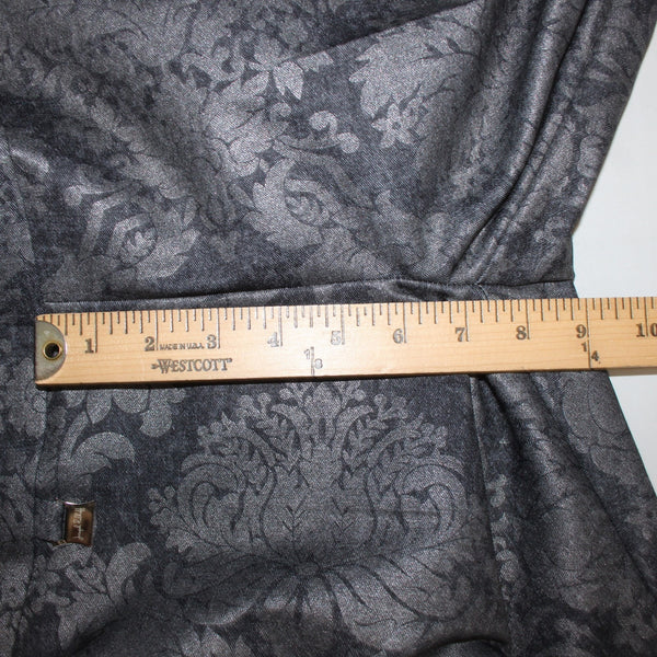 Joseph Ribkoff Pant Sz 6 x 27 Black Gray Metallic Floral Print No Fabric Pant