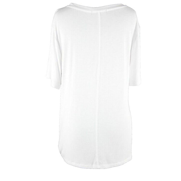 David Lerner NEW $69 Sz XS White Clement Tee Modal Spandex Active Wear Top