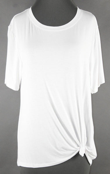 David Lerner NEW $69 Sz XS White Clement Tee Modal Spandex Active Wear Top