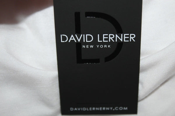 David Lerner NEW $69 Sz XS White Clement Tee Modal Spandex Active Wear Top