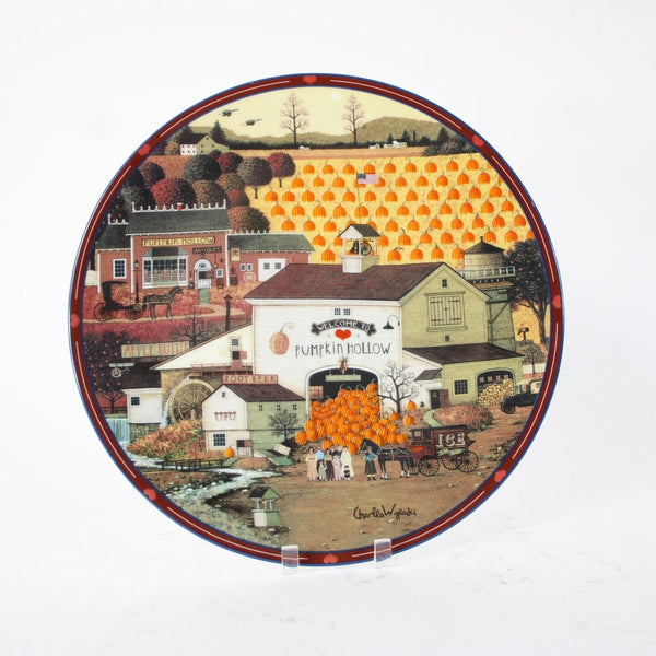 Charles Wysocki 8 x 8 The Pumpkin Hollow Emporium #2497C Plate