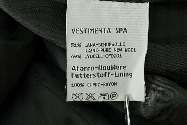 Giorgio Armani Sz 40 Black Green Buttoned Gathered Back Wool Blend Lined Jacket
