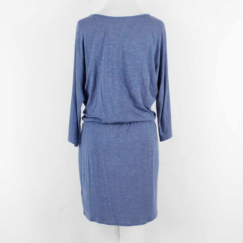 Splendid Sz M Blue Pull Over Drawstring Detail Modal Spandex Dress