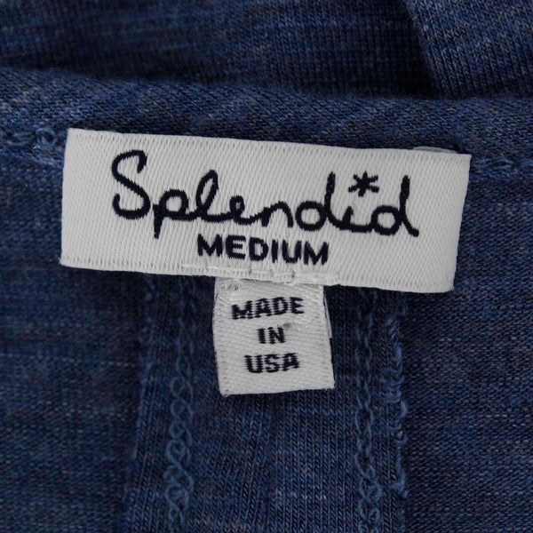 Splendid Sz M Blue Pull Over Drawstring Detail Modal Spandex Dress