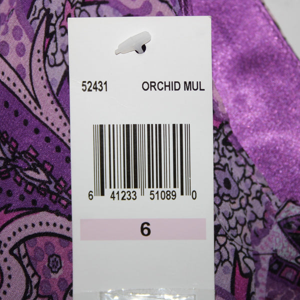 Donna Morgan NEW $160 Sz 6 Orchid Mul Purple Beaded Halter 100% Silk Dress