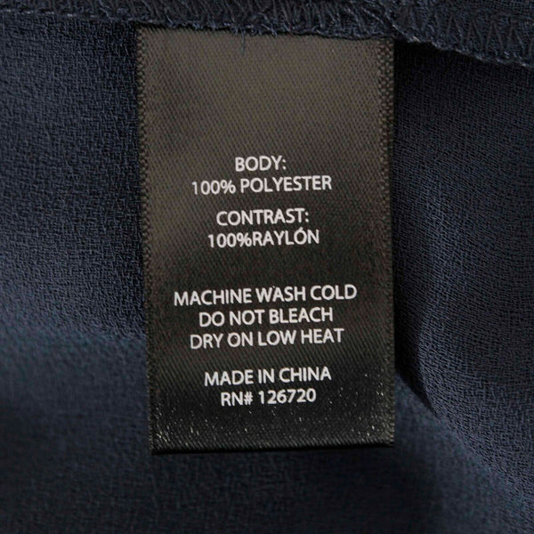 David Lerner NEW $115 Sz XS Navy Blue Sheer Hi Lo Split Sides Top