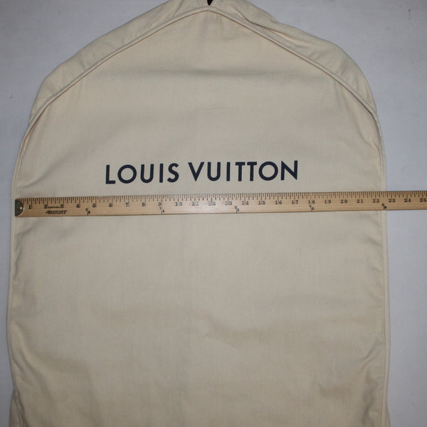 Louis Vuitton Garment Bag D61283 47.5 x 22.5 x 3 Beige Full Zip 100% Cotton