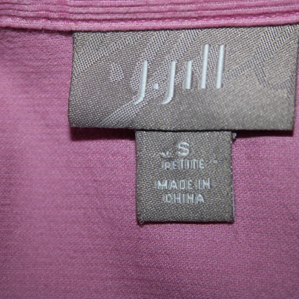 J Jill Sz SP Pink Corduary Collared Buttons 100% Cotton Top