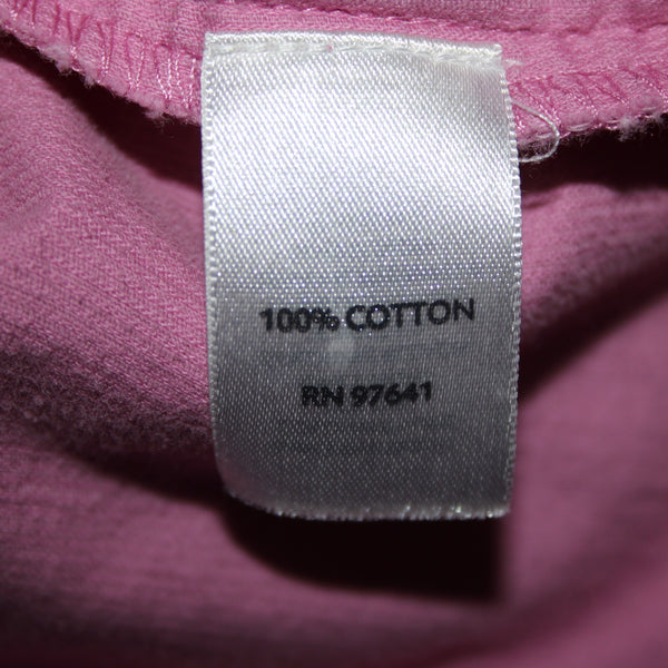 J Jill Sz SP Pink Corduary Collared Buttons 100% Cotton Top