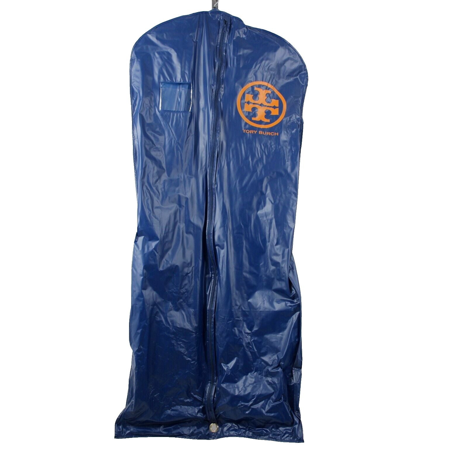 Tory Burch Logo Navy Blue Orange  52" Garment Holder Plastic Bag
