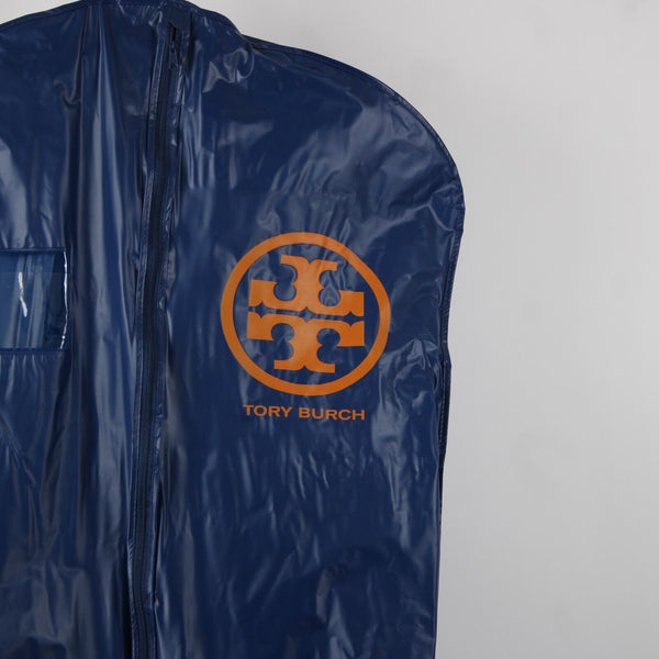 Tory Burch Logo Navy Blue Orange  52" Garment Holder Plastic Bag