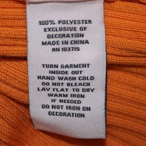 Nanette Lepore Sweater NEW $78 Sz XL Apricot Orange Gold Buttons 100% Polyester