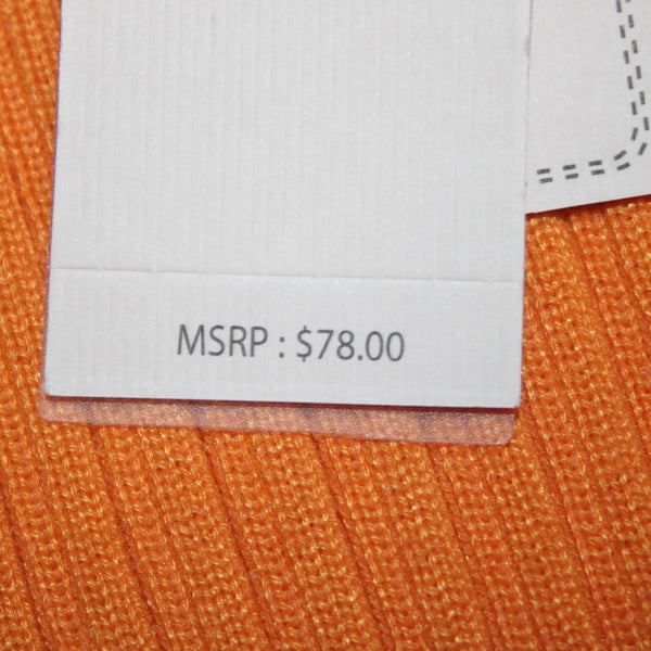 Nanette Lepore Sweater NEW $78 Sz XL Apricot Orange Gold Buttons 100% Polyester
