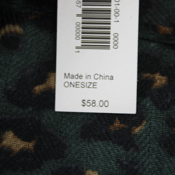 Banana Republic NEW $58 Sz OS Green Tan Animal Print 71.5" x 35.5" Poly Scarf