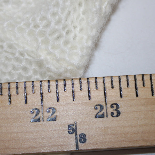 Rosie Neira Sz XS Ivory Knit Cable 3/4 Sleeve Oversize Acrylic Blend Sweater