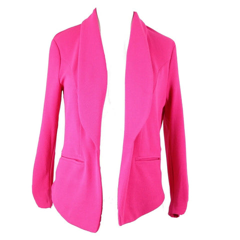 Bar III NEW Bon Bon Sz XS Pink Collared Faux Pockets Poly Spandex Wrap