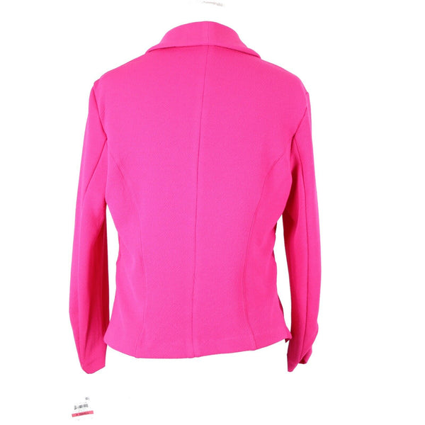 Bar III NEW Bon Bon Sz XS Pink Collared Faux Pockets Poly Spandex Wrap