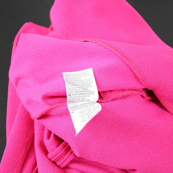 Bar III NEW Bon Bon Sz XS Pink Collared Faux Pockets Poly Spandex Wrap