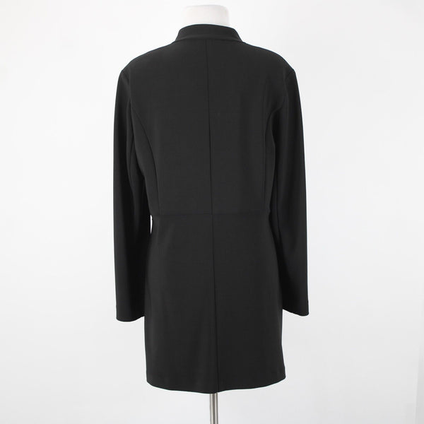 Frank Lyman NEW $260 Sz 12 Black Beaded Padded Shoulder 100% Polyester Coat