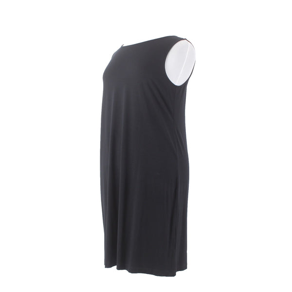 Eileen Fisher Dress Sz XL Black Slip On Viscose Lycra Dress See Measurements 2