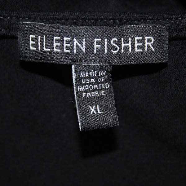 Eileen Fisher Dress Sz XL Black Slip On Viscose Lycra Dress See Measurements 2