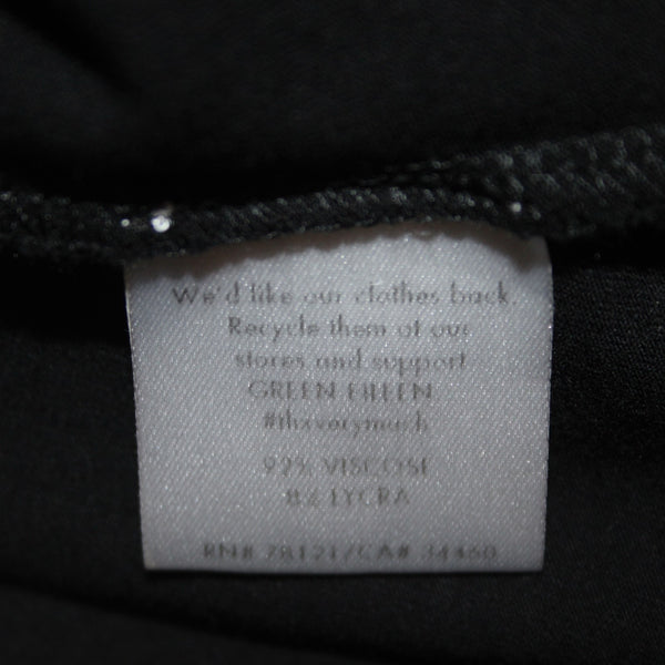 Eileen Fisher Dress Sz XL Black Slip On Viscose Lycra Dress See Measurements 2