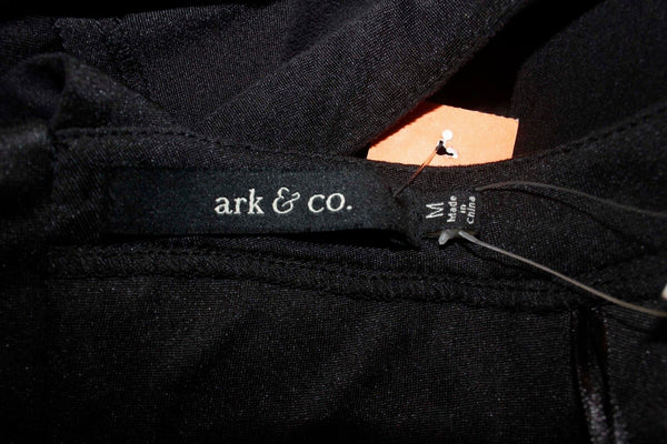 Ark & Co. NWT $49 Sz M Black Suede Accents Mesh Inserts Bodycon Dress