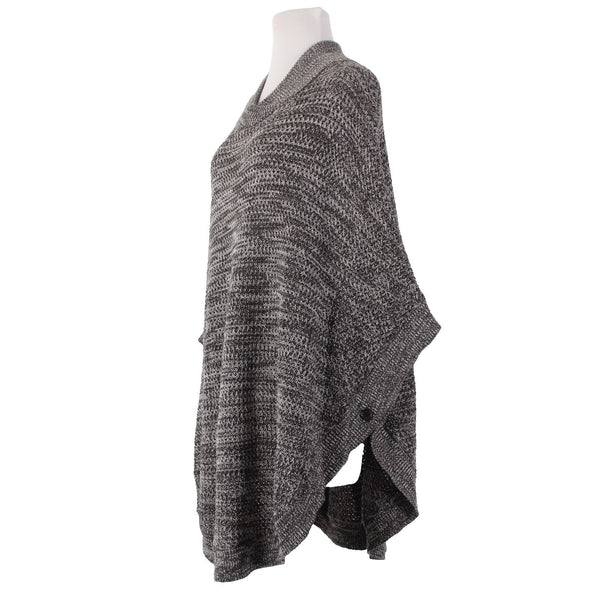 Banana Republic Wrap Sweater NEW Sz M/L Brown White Knit 100% Cotton Sweater