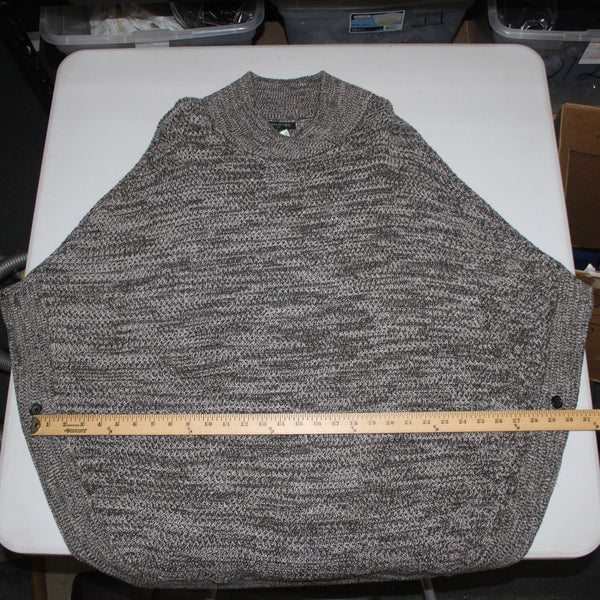 Banana Republic Wrap Sweater NEW Sz M/L Brown White Knit 100% Cotton Sweater