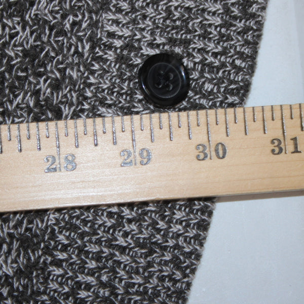Banana Republic Wrap Sweater NEW Sz M/L Brown White Knit 100% Cotton Sweater