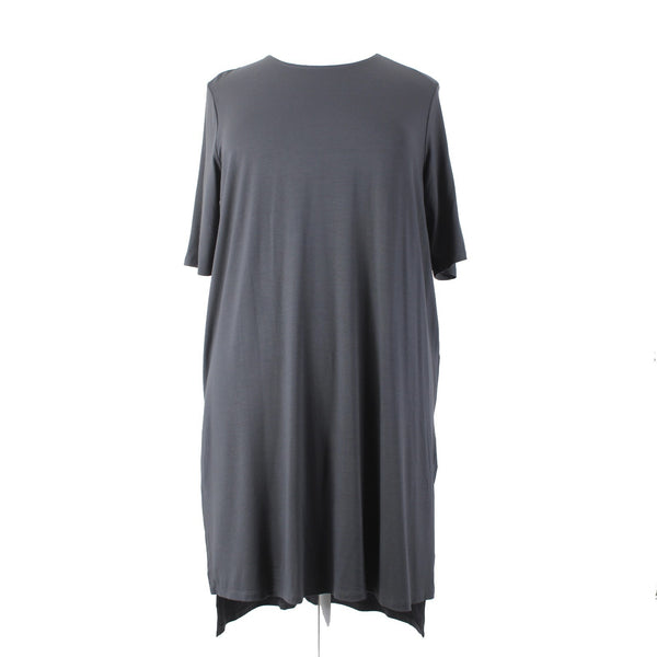 Eileen Fisher Top NEW $158 Sz XL Gray Hi Lo Tunic Viscose Spandex Top