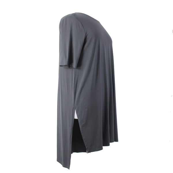 Eileen Fisher Top NEW $158 Sz XL Gray Hi Lo Tunic Viscose Spandex Top
